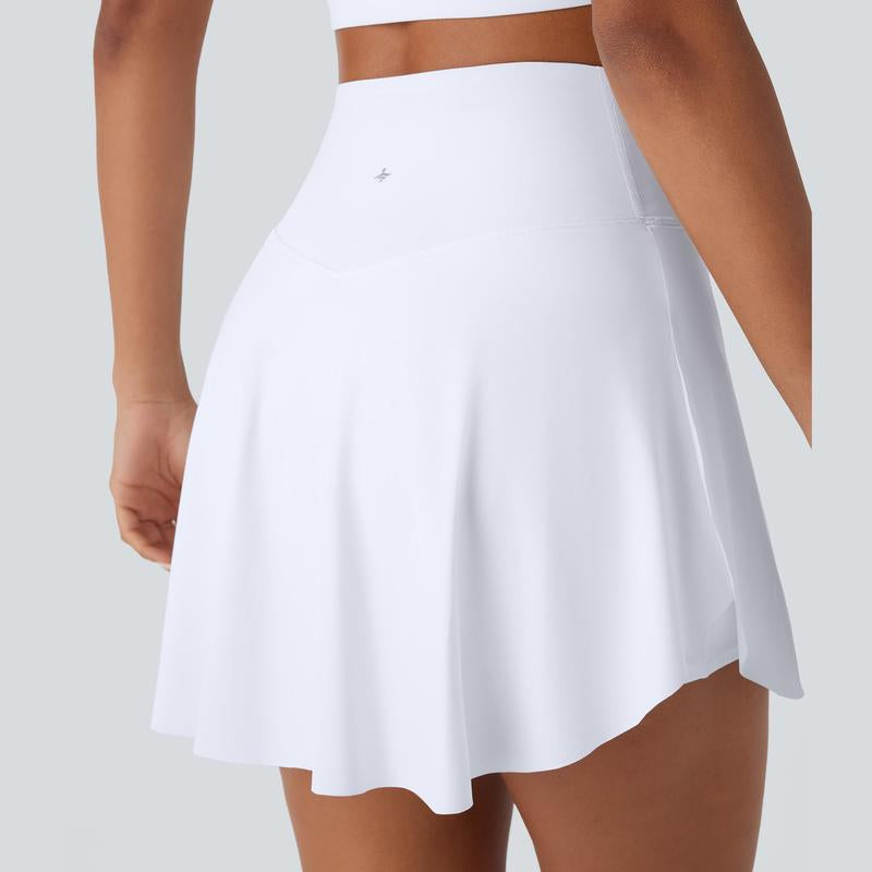 Halara High Waisted Crossover 2-In-1 Side Pocket Cool Touch Quick Dry Mini Resort Skirt